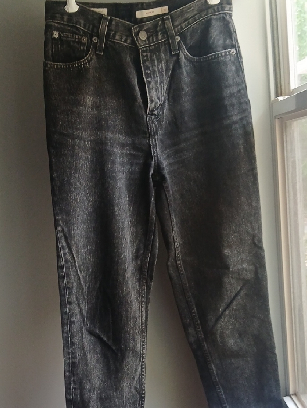 Levi's Women's Black Washed Mom Jeans